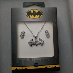 DC Comics Batman Earrings & Necklace Set